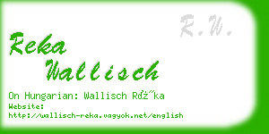 reka wallisch business card